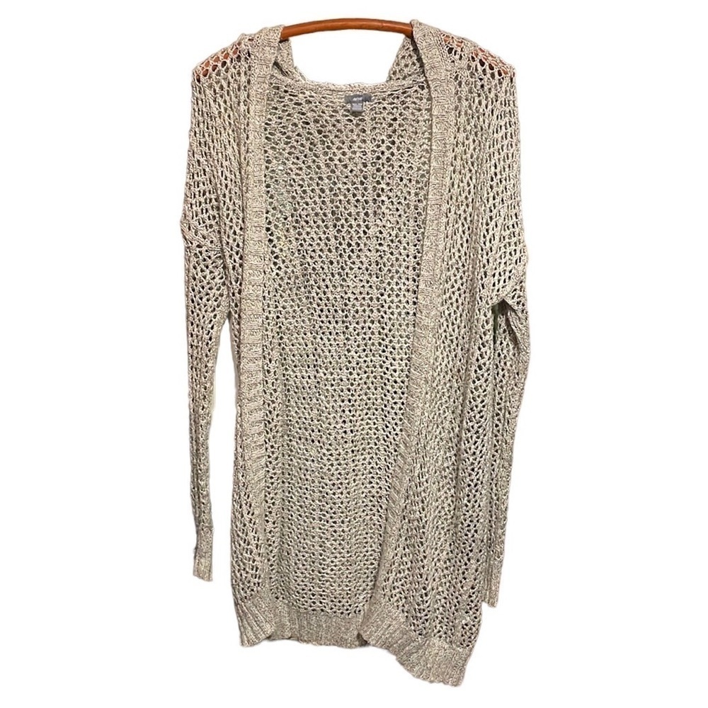 AERIE Fishnet Sweater Cardigan